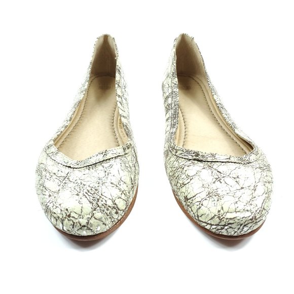 Frye Leather Crackle Carson Ballet Flats - Picture 3 of 9